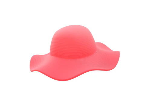 Chap&eacute;u de ver&atilde;o rosa Modelo 3D