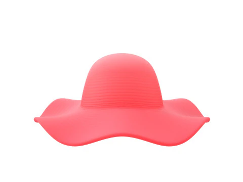 Chap&eacute;u de ver&atilde;o rosa Modelo 3D