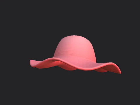 Chap&eacute;u de ver&atilde;o rosa Modelo 3D