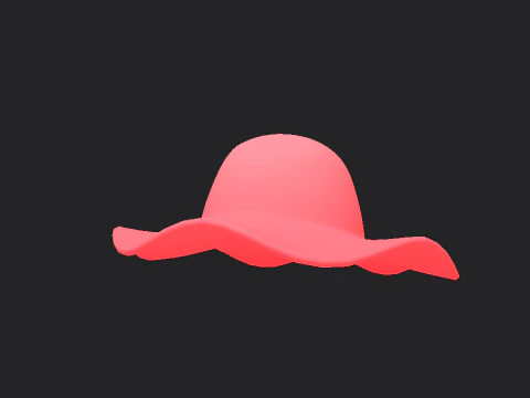 Chap&eacute;u de ver&atilde;o rosa Modelo 3D