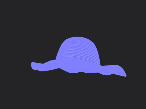 Chap&eacute;u de ver&atilde;o rosa Modelo 3D