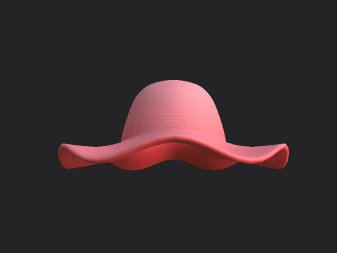 Chap&eacute;u de ver&atilde;o rosa Modelo 3D