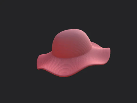 Chap&eacute;u de ver&atilde;o rosa Modelo 3D