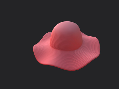 Pink Summer Hat 3D Модель