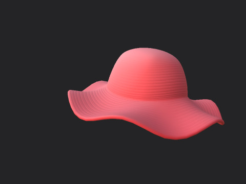 Pink Summer Hat 3D Модель