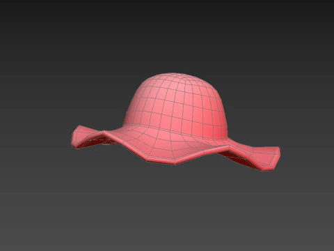 Chap&eacute;u de ver&atilde;o rosa Modelo 3D