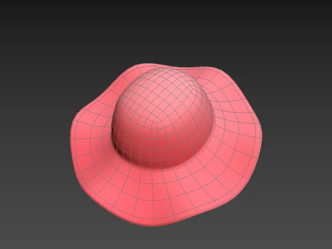 Chap&eacute;u de ver&atilde;o rosa Modelo 3D