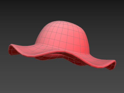 Chap&eacute;u de ver&atilde;o rosa Modelo 3D