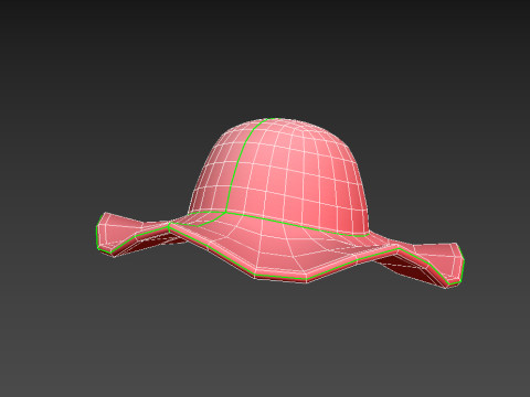 Pink Summer Hat 3D Модель
