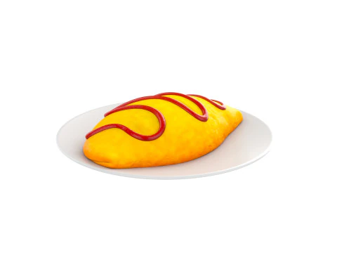 आमलेट 3D मॉडल