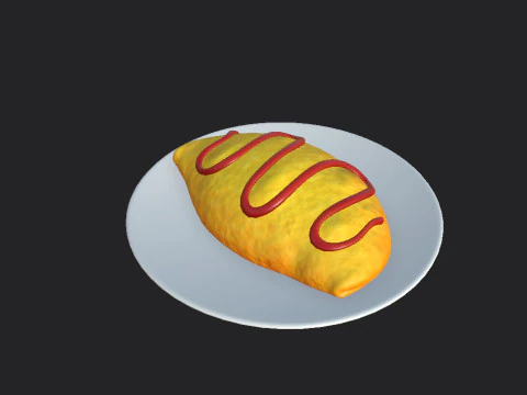 आमलेट 3D मॉडल