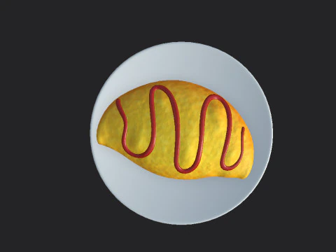 आमलेट 3D मॉडल