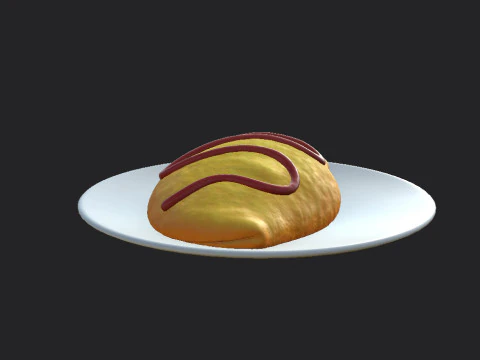 आमलेट 3D मॉडल