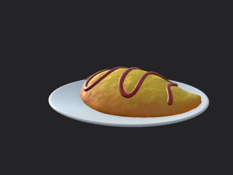 आमलेट 3D मॉडल