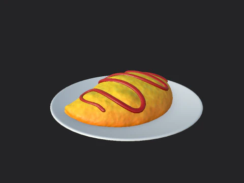 आमलेट 3D मॉडल