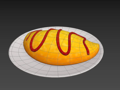 आमलेट 3D मॉडल