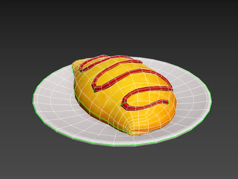 आमलेट 3D मॉडल