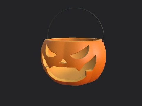 Pumpkin Bucket 3D Model