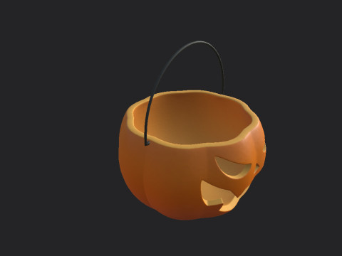 Pumpkin Bucket 3D Model