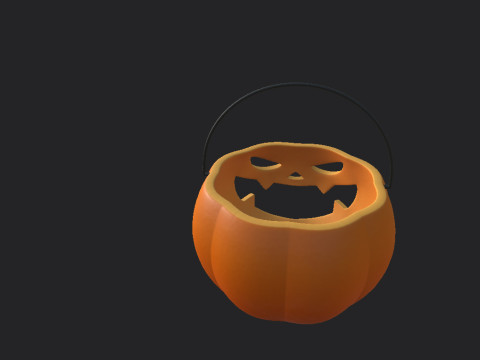 Pumpkin Bucket 3D Model