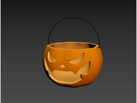 Pumpkin Bucket 3D Model