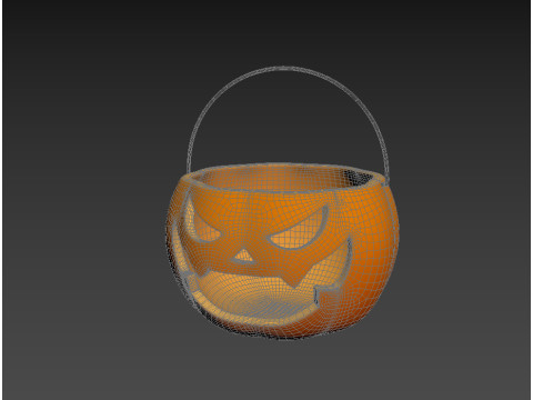 Pumpkin Bucket 3D Model