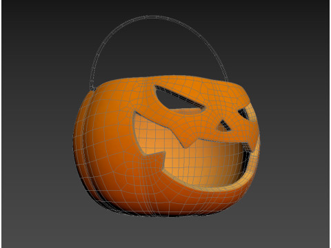 Pumpkin Bucket 3D Model