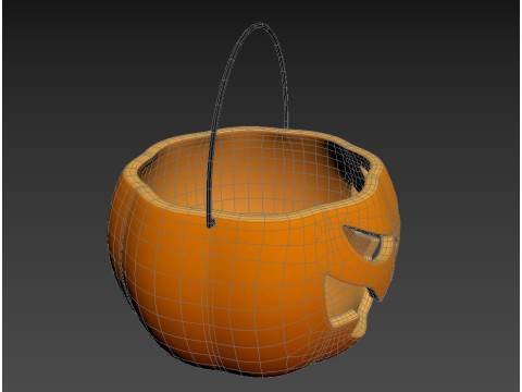Pumpkin Bucket 3D Model