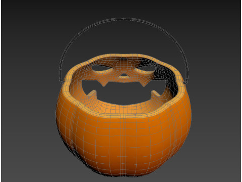 Pumpkin Bucket 3D Model