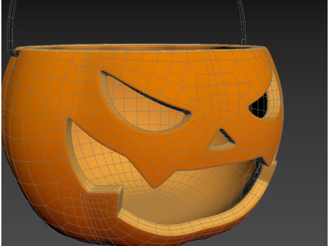 Pumpkin Bucket 3D Model