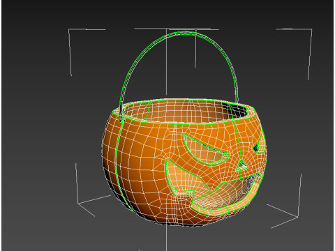 Pumpkin Bucket 3D Model