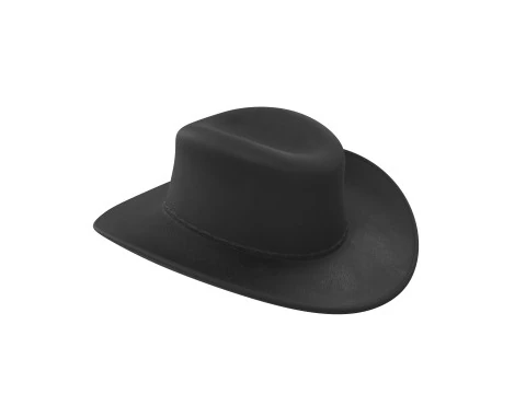 Black Cowboy Hat 3D Model