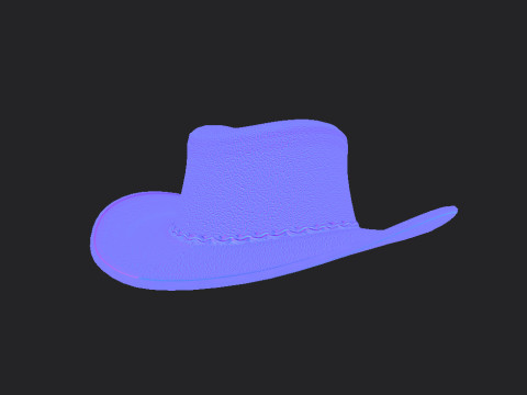 Black Cowboy Hat 3D Модель