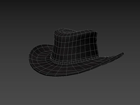 Black Cowboy Hat 3D Model
