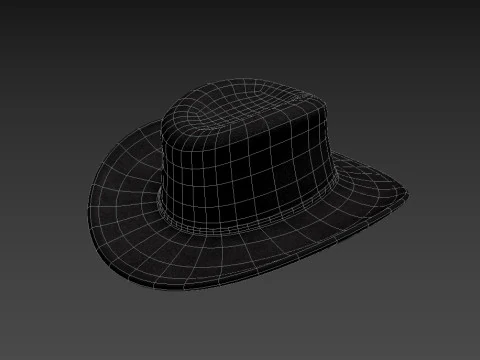 Black Cowboy Hat 3D Model
