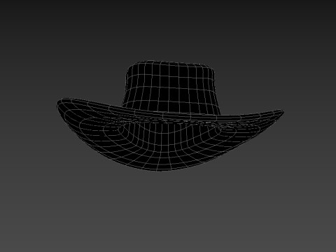 Black Cowboy Hat 3D Модель