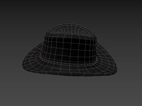 Black Cowboy Hat 3D Model