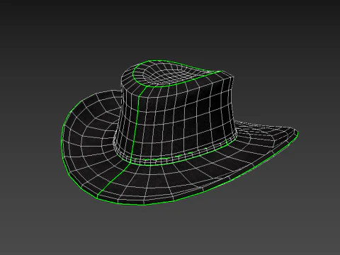 Black Cowboy Hat 3D Model