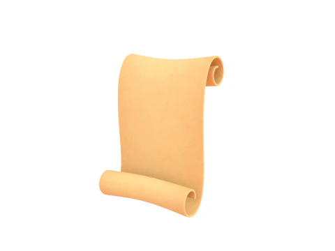 スクロール 3Dモデル