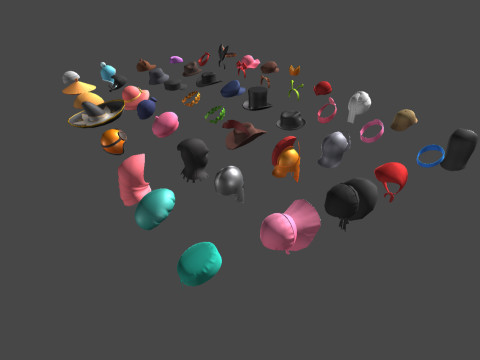 Cartoon Hats Pack Vol 3 3D Модель