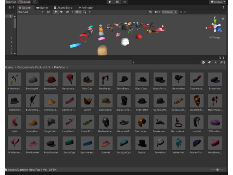 Cartoon Hats Pack Vol 3 3D Модель