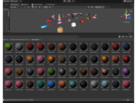 Cartoon Hats Pack Vol 3 3D Модель