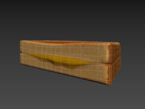 Grilled Cheese Sandwich 3D Model