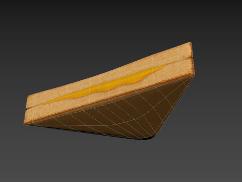 Grilled Cheese Sandwich 3D Model