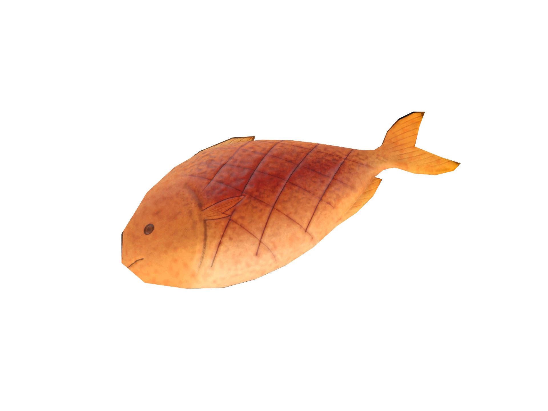 Grilled Fish 3D Model .c4d .max .obj .3ds .fbx .stl .blend 