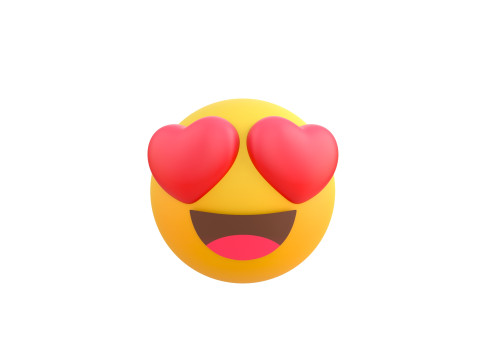 Heart Eyes Emoji 3Dモデル