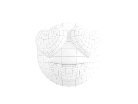 Heart Eyes Emoji 3D Model