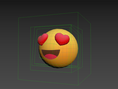 Heart Eyes Emoji 3D Model