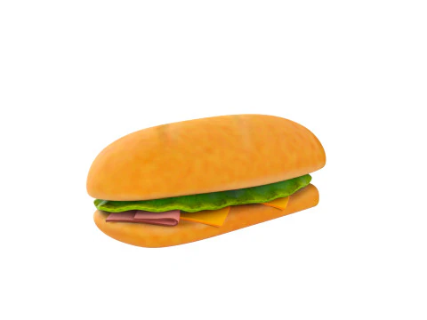 Submarine Sandwich 3D Model