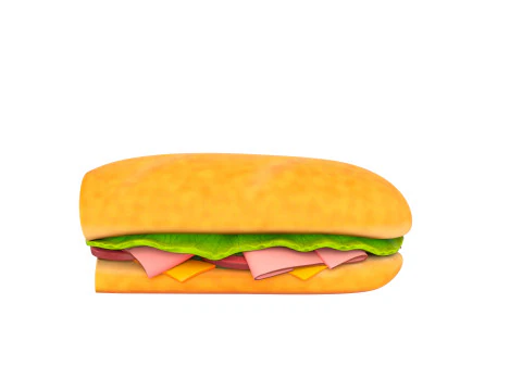 Submarine Sandwich 3D Model